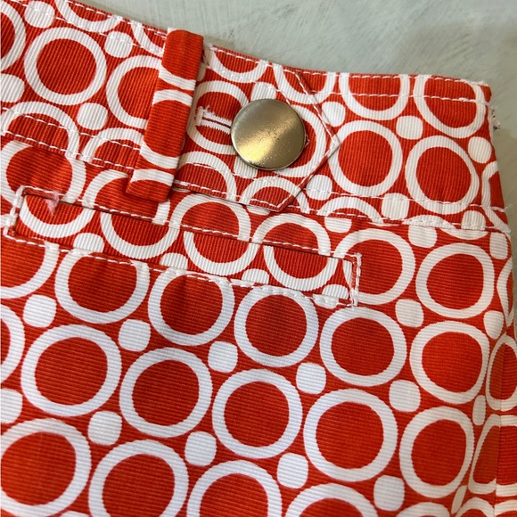 Like New! Ann Taylor orange checkered skirt. Size 10 - Picture 5 of 6